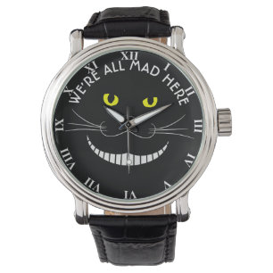 Le Cheshire den genomskinliga katten med gula ögo Armbandsur