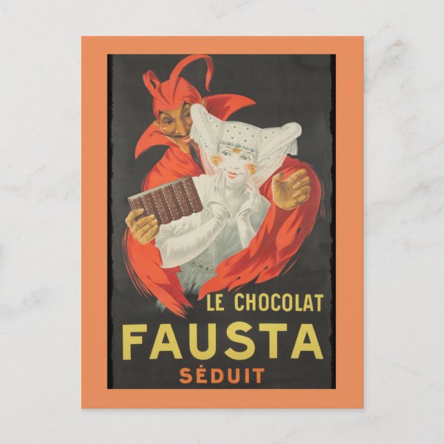 Le Chocolat Fausta Seduit Vykort (Framsida)