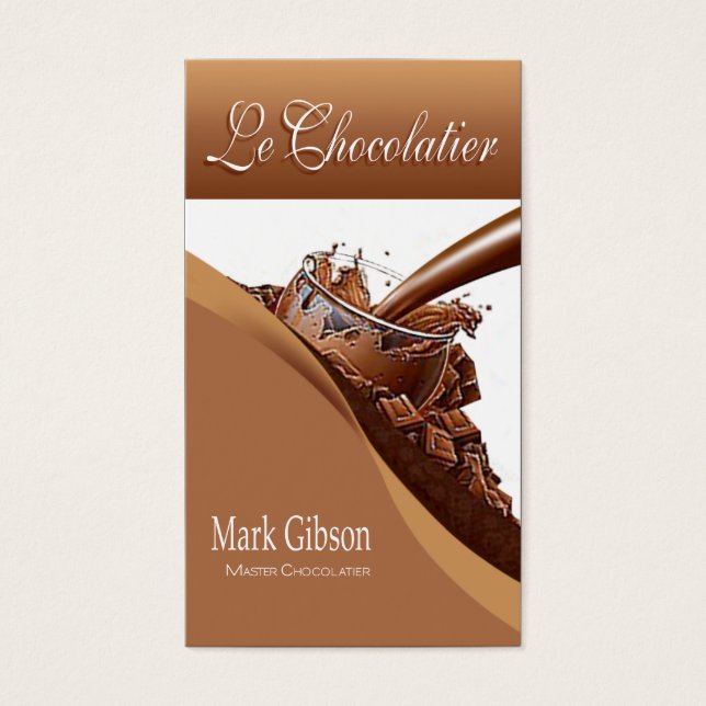 "Le Chocolatier" - Gourmet Chocolates, Sweets Visitkort (Framsidan)