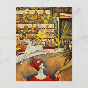 Le Cirque (cirkusen) av Georges Seurat Vykort