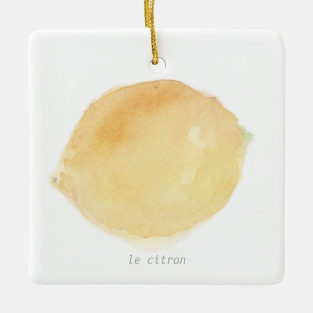 Le citron Ceramic Ornament (Framsida)