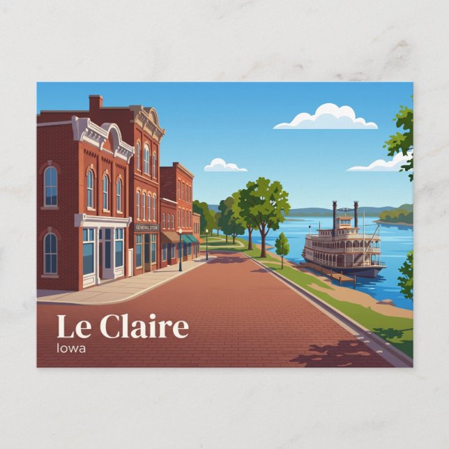 Le Claire USA Vykort (Framsida)