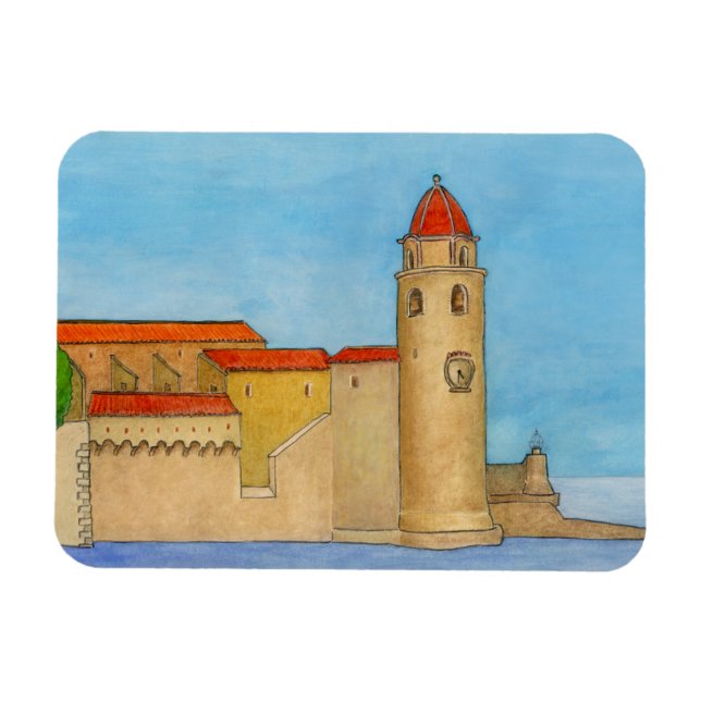 Le Clocher de Collioure Magnet (Horisontell)