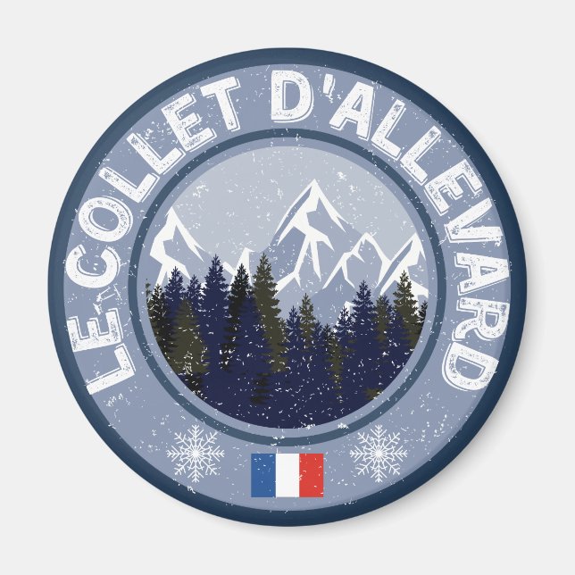 Le Collet D'Allevard Station Ski Magnet (Framsidan)