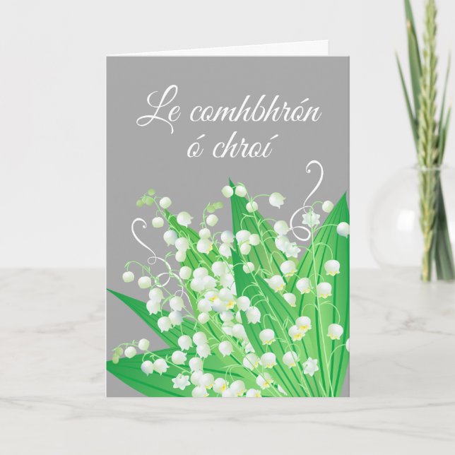 Le comhbhrón chroí Sympathy in Gaelic Botanical Kort (Framsida)