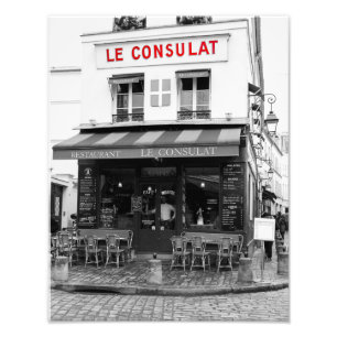Le Consulat Cafe Montmartre Paris stort - Fototryck
