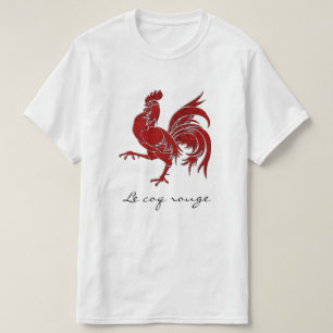 Le coq rouge den röda tuppen tee
