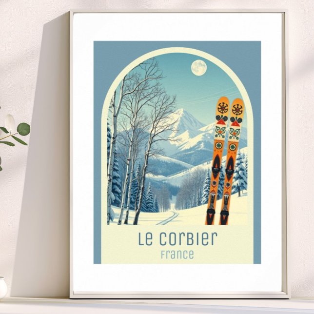 Le Corbier Frankrike skidort  Poster (Skapare uppladdad)