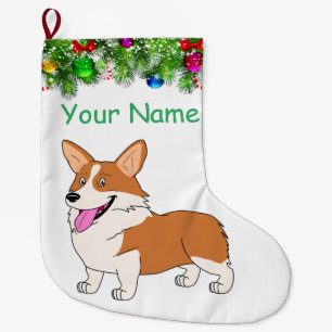 Le Corgihelgdag Stor Julstrumpa