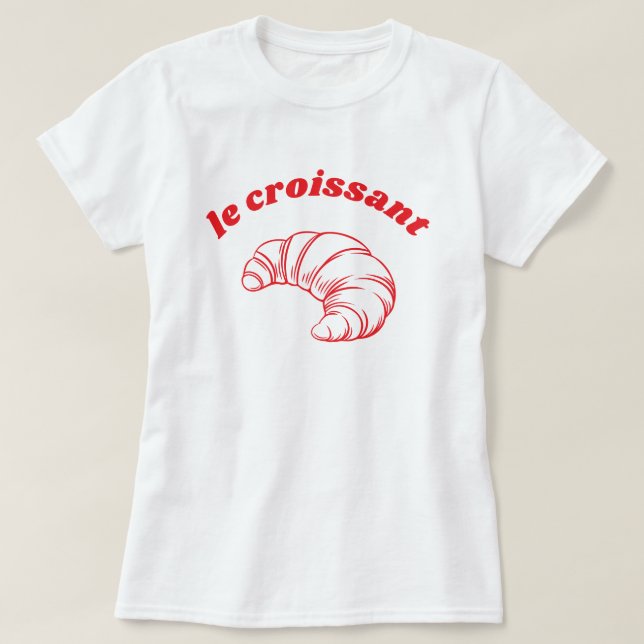 Le Croissant Fransk resa T Shirt (Design framsida)