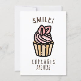 Le! Cupcakes är här Rosa Design Kort