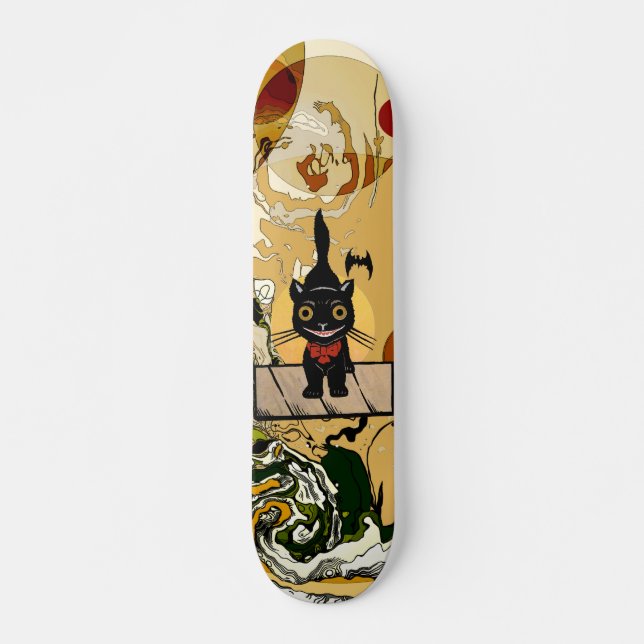 Le däcket för kattHalloween skateboard (Framsida)