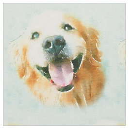 Le den guld- retrieveren i vattenfärg tyg