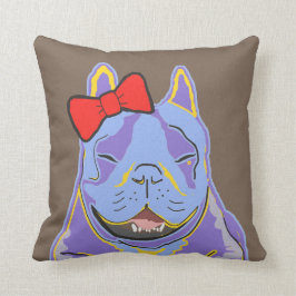 Le den röda pilbågen för Boston Terrier Kudde