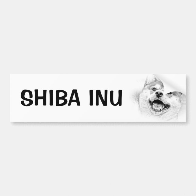 Le den Shiba Inu hunden Bildekal (Framsidan)