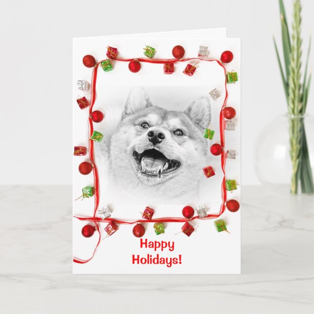 Le den Shiba Inu hunden Helgkort (Framsida)