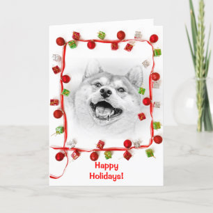 Le den Shiba Inu hunden Helgkort