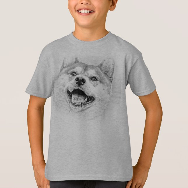 Le den Shiba Inu hunden T-shirt (Framsida)