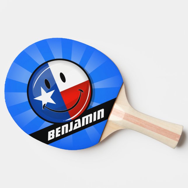 Le den Texas flagga Pingisracket (Sidan)