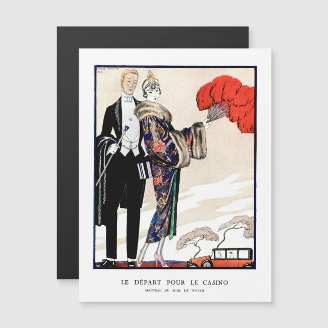 Le départ pour le casino av George Barbier (Fram/baksida)