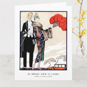Le départ pour le casino av George Barbier Kort