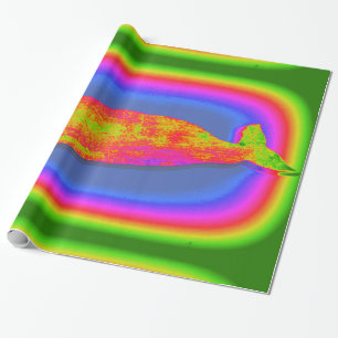 le det psychedelic val som slår in papper presentpapper