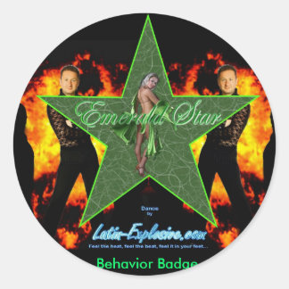 LE Emerald Star Behavior Stickers Runt Klistermärke