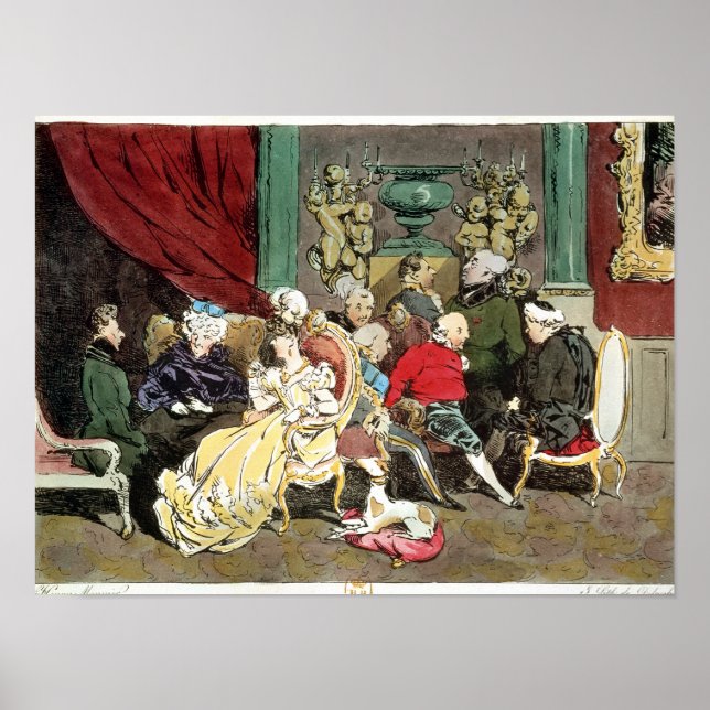 Le Faubourg Saint-Germain, graverad av Delpech Poster (Framsidan)