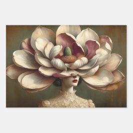 Le Femme Magnolia Decoupage Wrapping Gift Papper