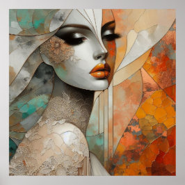 Le Femme, modern, kubism, Abstrakt, konst, Poster