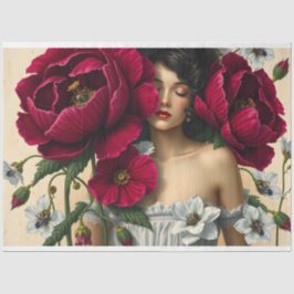 Le Femme Victorian Beauty Romantik Poppy Decoupage