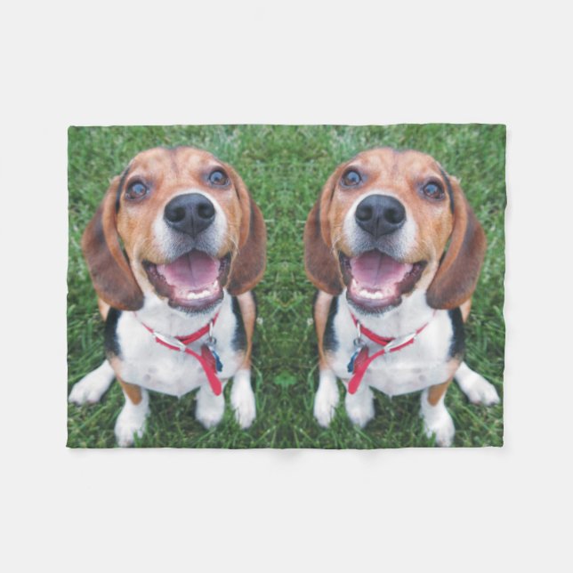 Le filten för Beaglevalpull Fleecefilt (Framsidan (Horisontell))