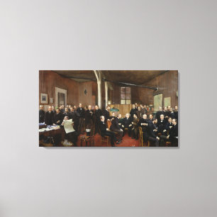 Le Föra journal över des Debats, 1889 Canvastryck