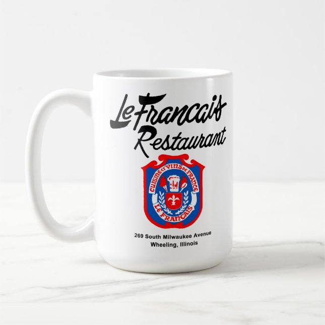 Le Francais Restaurant, Wheeling, Illinois Kaffemugg (Vänster)