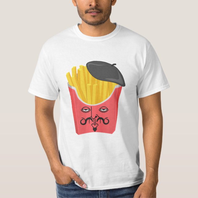 Le Fransk Fries från Frankrike T-shirt (Framsida)