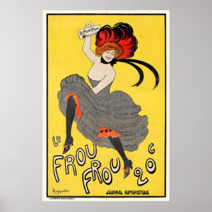 Le Frou Frou Vintagekonstaffisch - InramadOinramad Poster