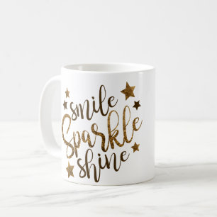 Le gnistrasken - guld- bokstävermugg för stjärn kaffemugg