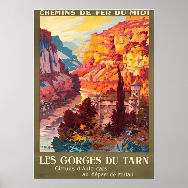 LE GORGES DU TARN POSTER (Framsidan)