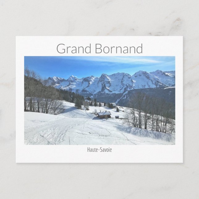 Le Grand Bornand, Haute-Savoie, Fransk Alpernor Vykort (Framsida)