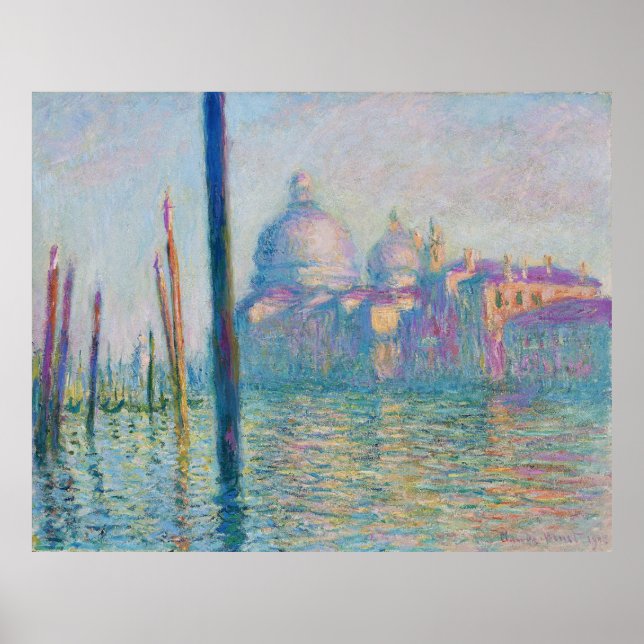Le Grand Canal, Venedig av Claude Monet (1908) Poster (Framsidan)