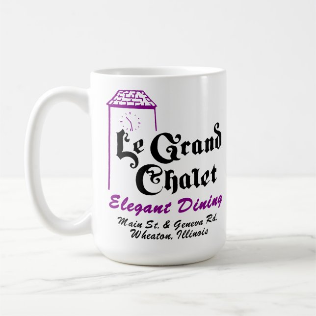 Le Grand Chalet Restaurant, Wheaton, Illinois Kaffemugg (Vänster)