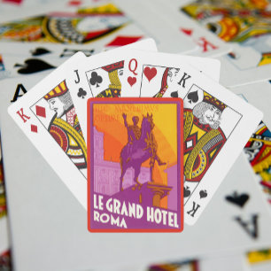 Le Grand Hotel Roma Statue, Italien, Vintage resor Kortlek