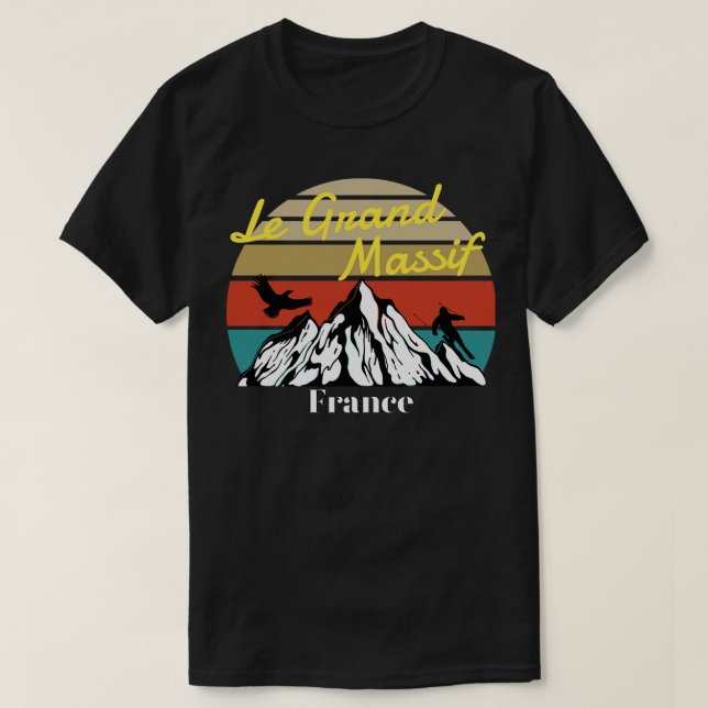 Le Grand Massif ski Frankrike T Shirt (Design framsida)