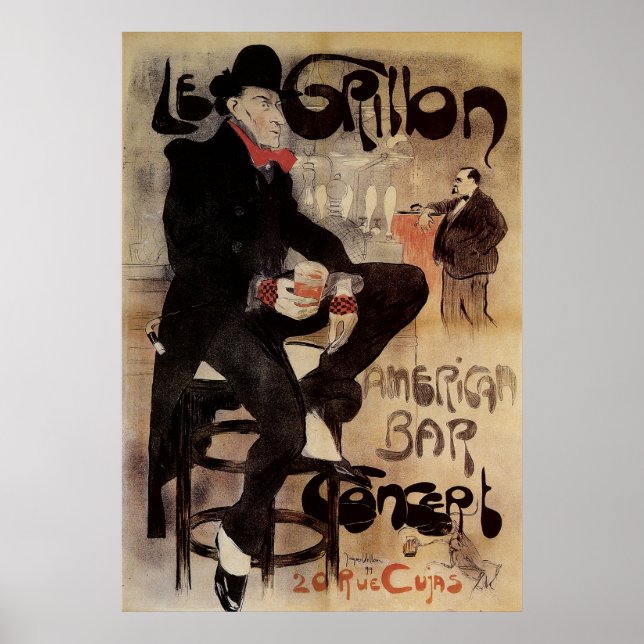 Le Grillon - Fransk Art Poster (Framsidan)
