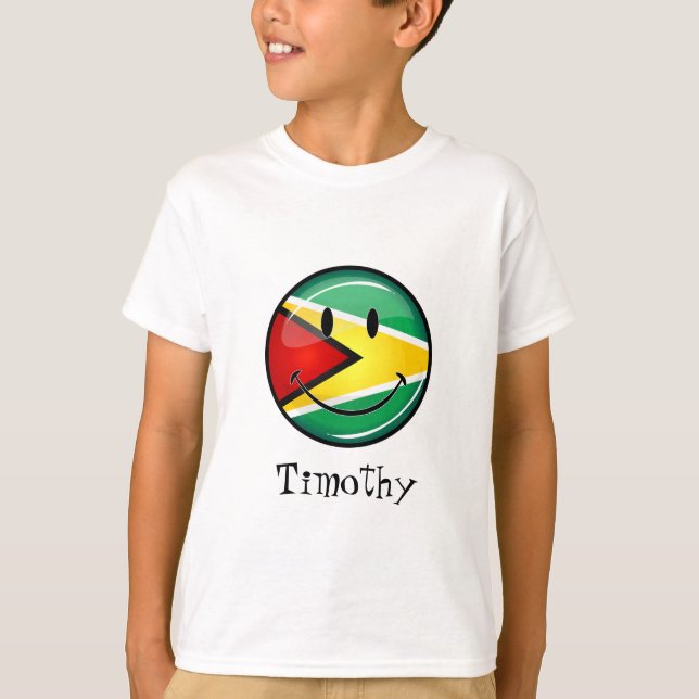 Le Guyanese flagga T Shirt (Framsida)