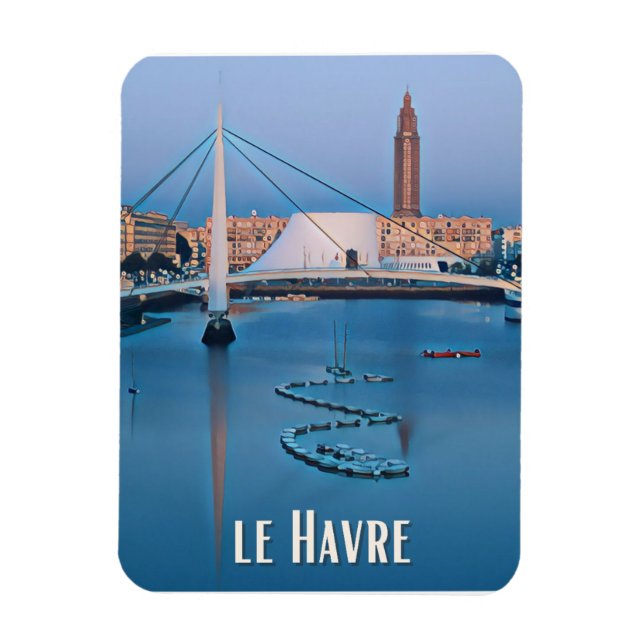 Le Havre Photo Vintage Magnet (Vertikal)