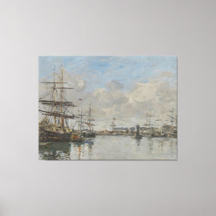 Le Havres hamn (ca 1885-90) Canvastryck