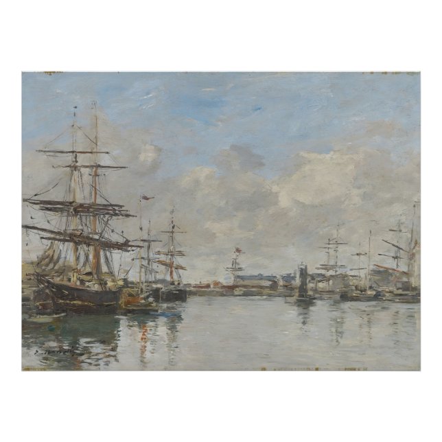 Le Havres hamn (ca 1885-90) Fototryck (Framsidan)