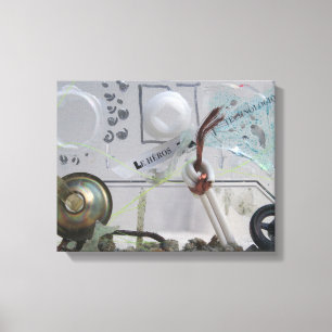 Le Heros Technologique K7 1986 Mixed-media Geek C Canvastryck