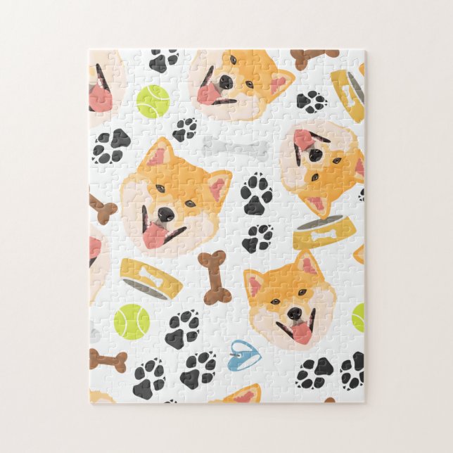 Le hunden Shiba Inu Pussel (Vertikal)